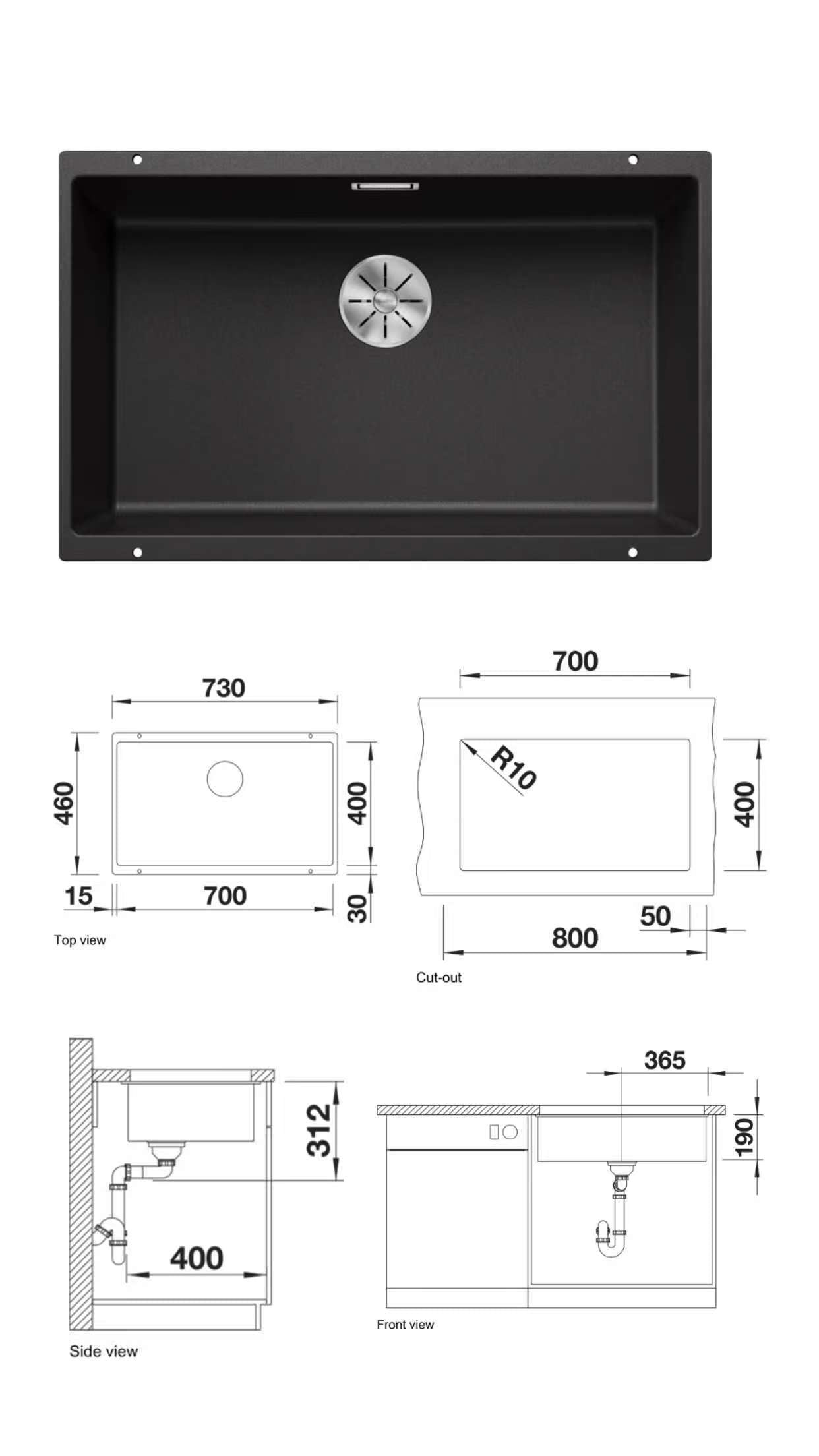 Blanco Subline 700-U Undermount Kitchen Sink