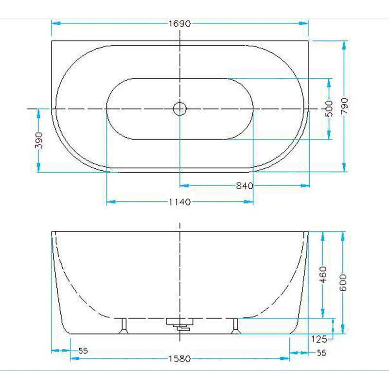 AALTO XD-06258-1700 FREE STANDING BATHTUB