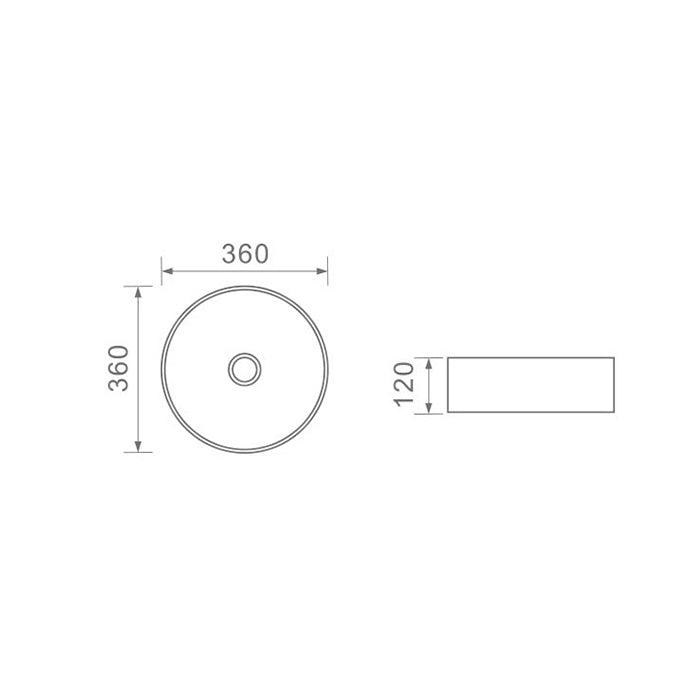 DUSCHE 1001115BMB BASIN (36CM)