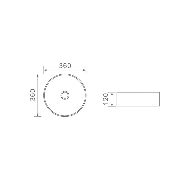DUSCHE 1001115SMB BASIN (36CM)