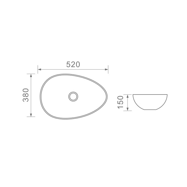 DUSCHE 1001146MW BASIN (52CM)