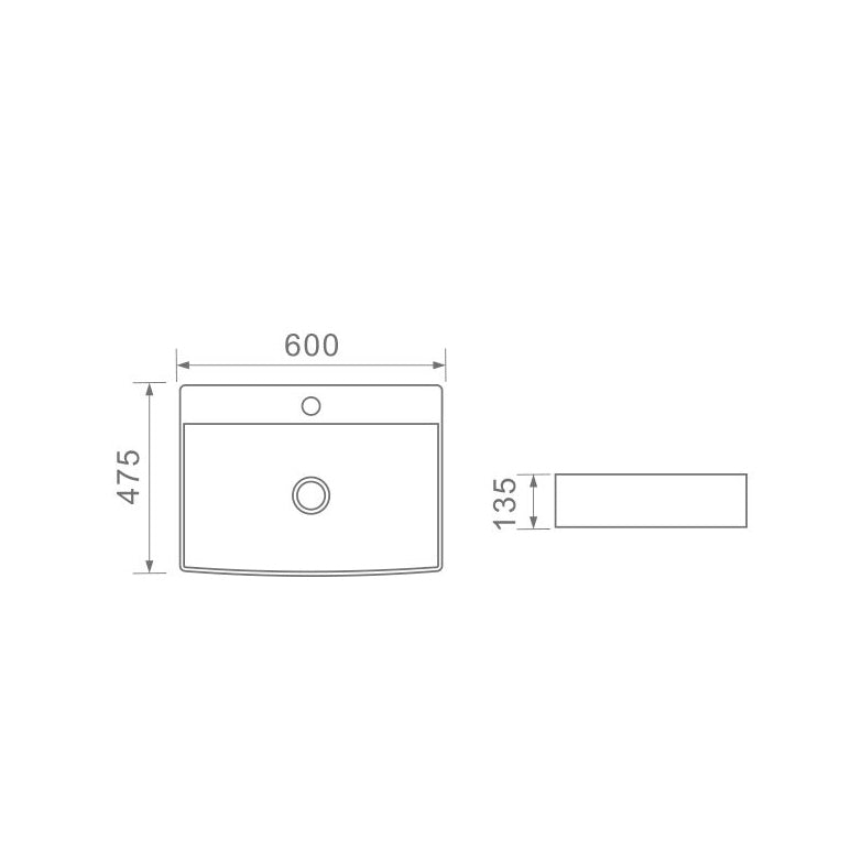 DUSCHE 1002103 WALL MOUNT BASIN (60CM)