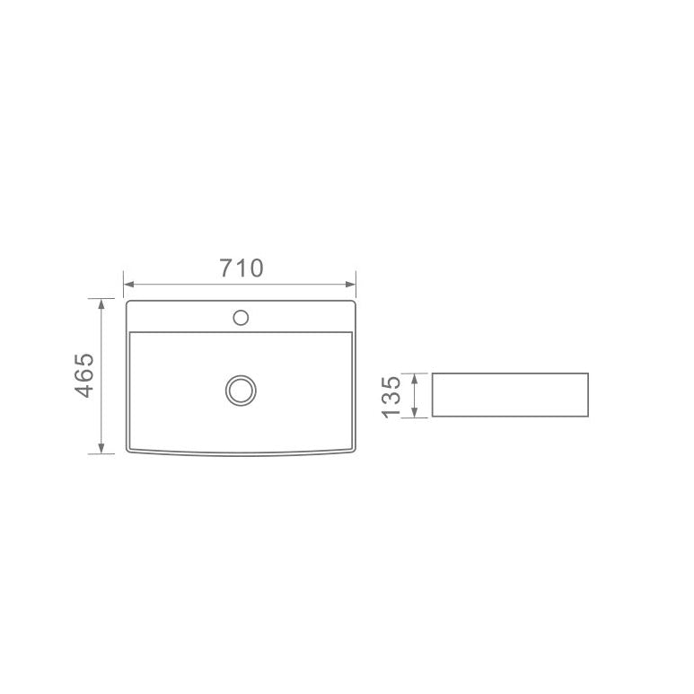 DUSCHE 1002104 WALL MOUNT BASIN (71CM)