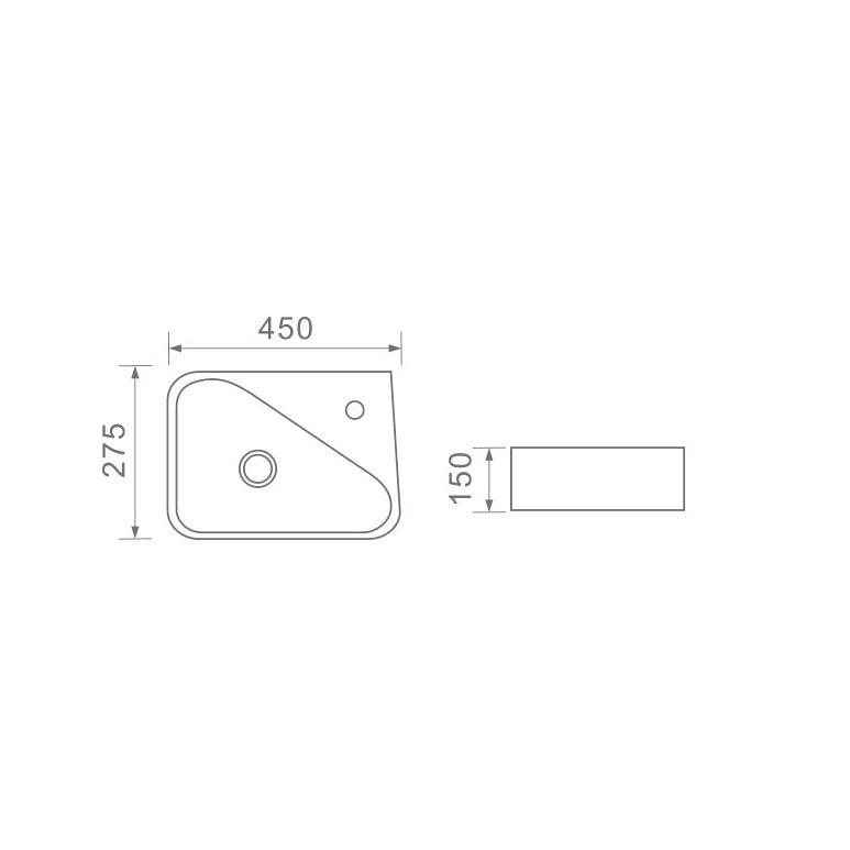 DUSCHE 1002106 WALL MOUNT BASIN (45CM)