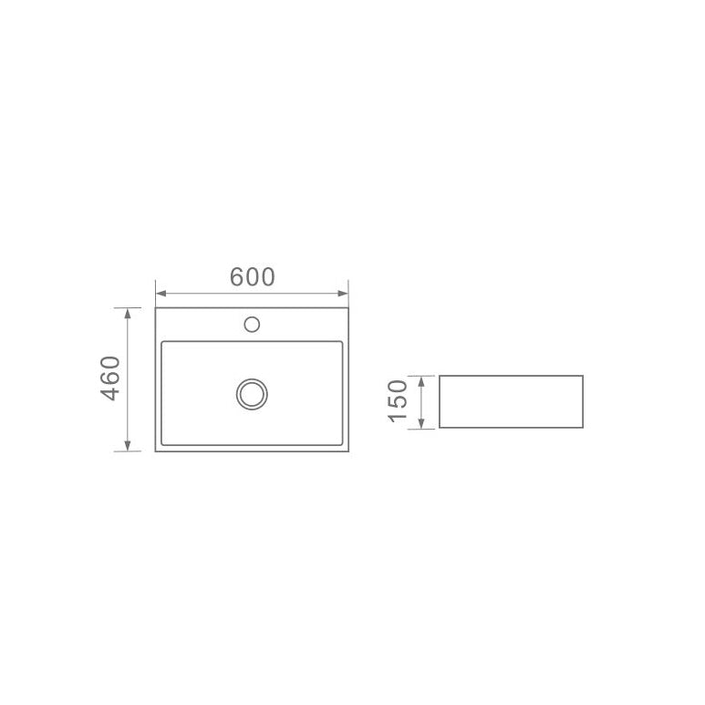 DUSCHE 1002108 WALL MOUNT BASIN (60CM)