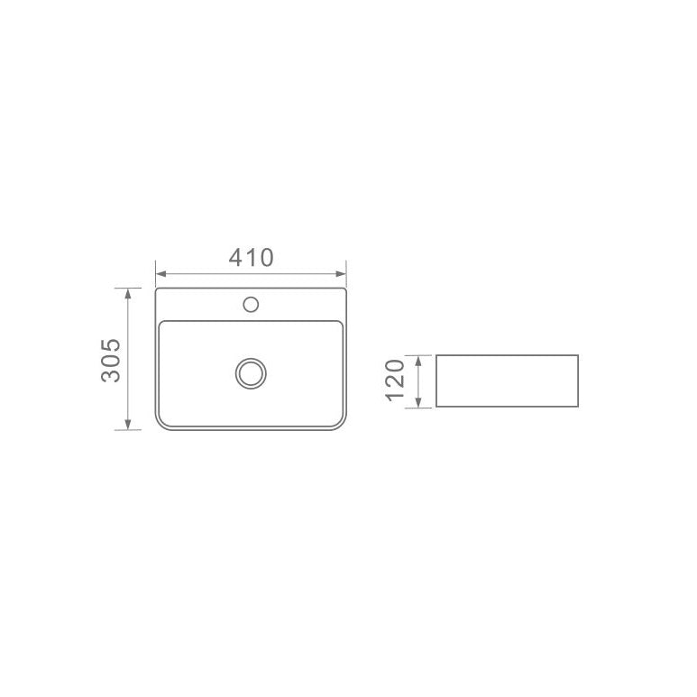 DUSCHE 1002109 WALL MOUNT BASIN (41CM)