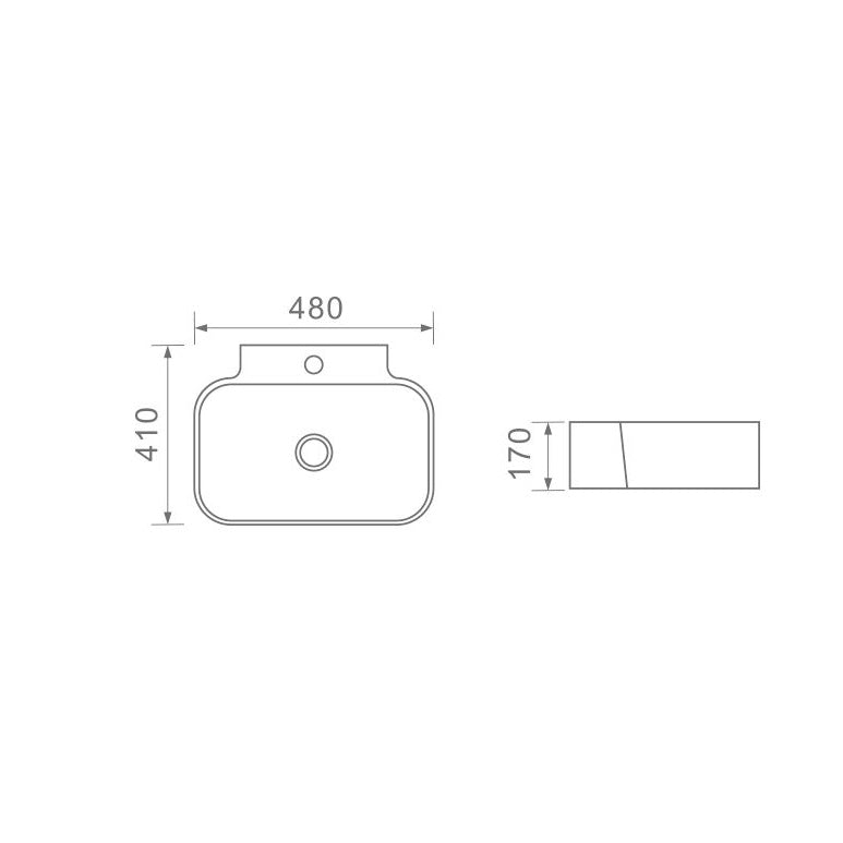 DUSCHE 1002112 WALL MOUNT BASIN (48CM)