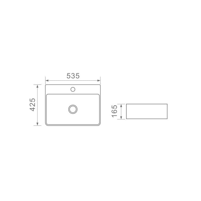 DUSCHE 1002114 WALL MOUNT BASIN (54CM)