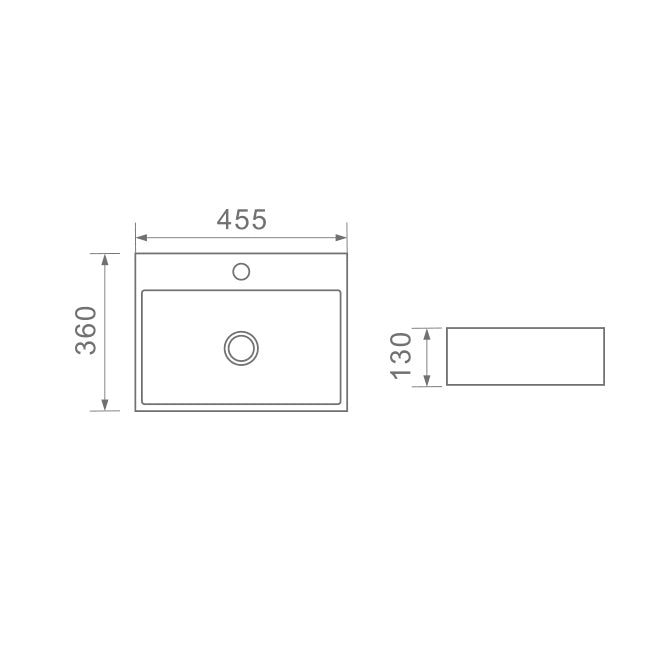 DUSCHE 1002116 WALL MOUNT BASIN (46CM)