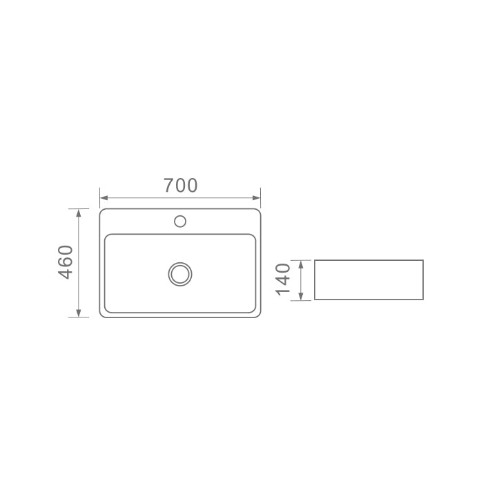 DUSCHE 1002119 WALL MOUNT BASIN