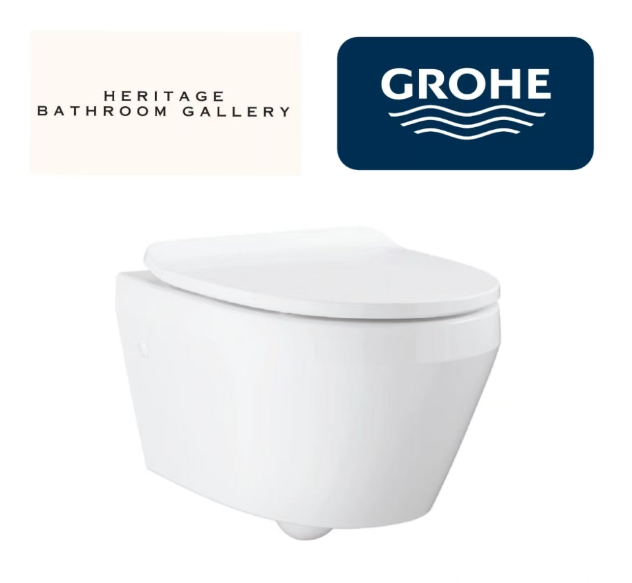 Grohe G- 100999SH00 + 101037SH00 Euro Ceramic Wall Hung Toilet Bowl
