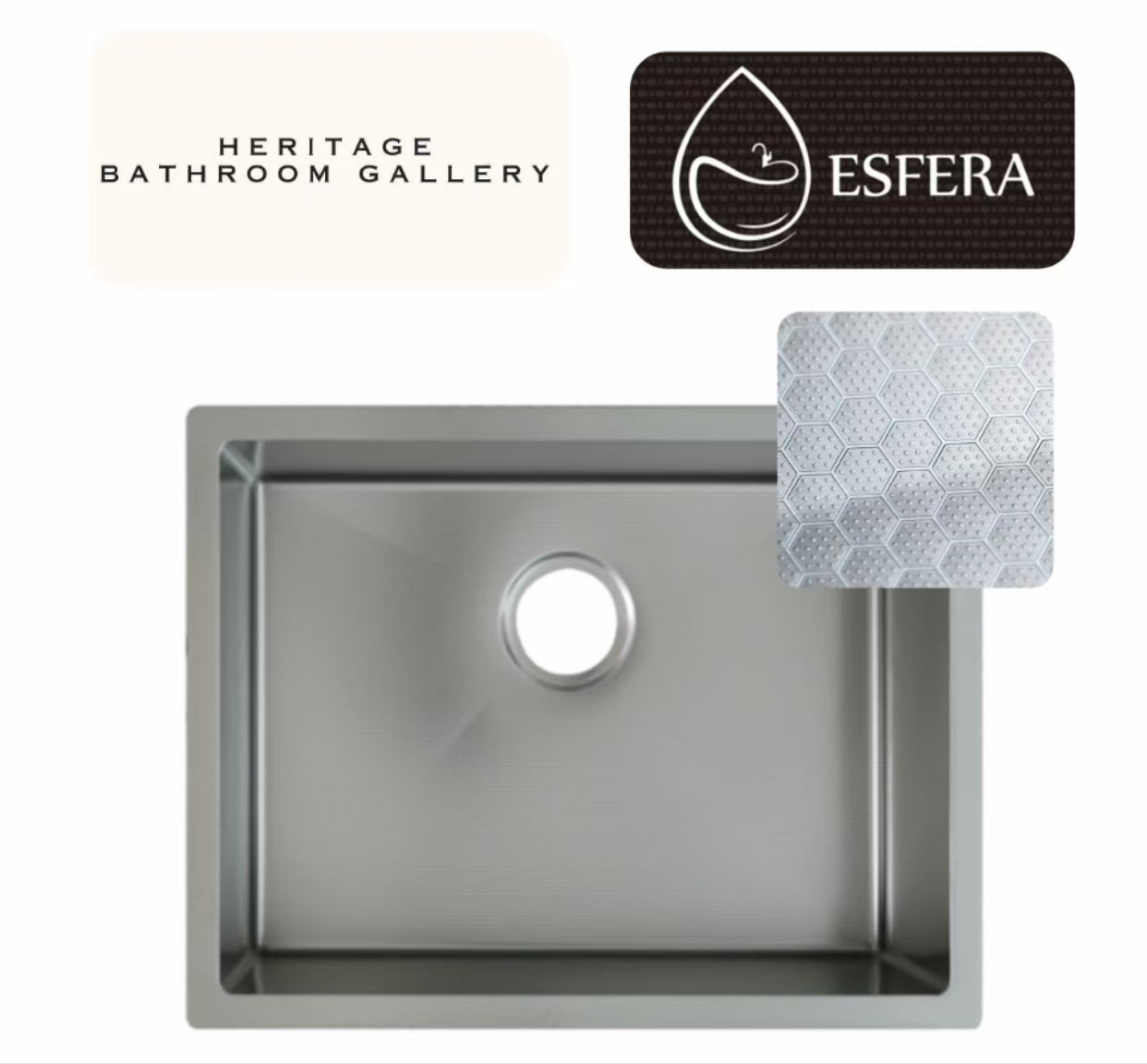 Esfera Embossed Nano Stainless Steel Sink