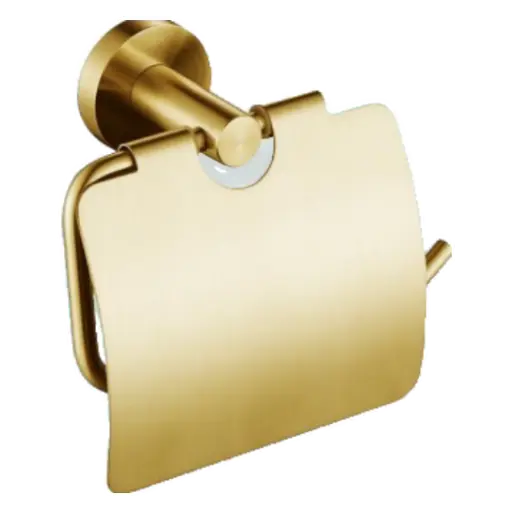 Vera Matte Gold Paper Holder With Cover