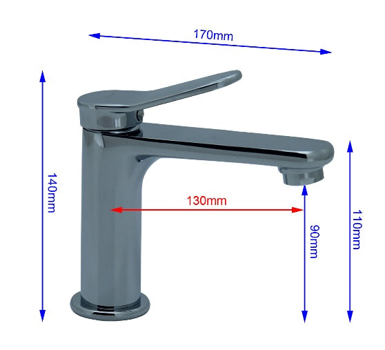 Fidelis FT-7101 Chrome Mixer Basin Tap