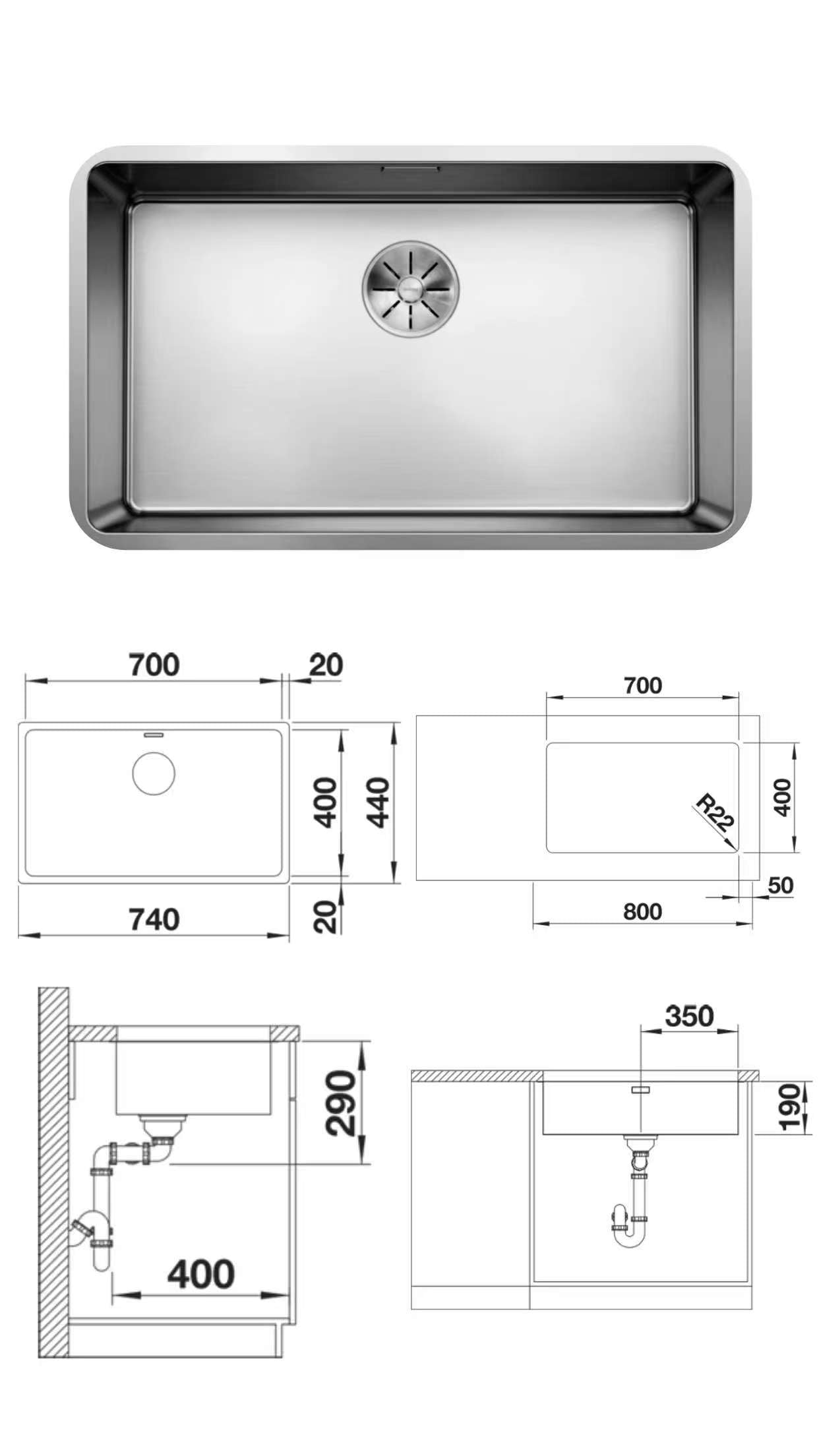 Blanco Andano SUS304 Undermount Sinks