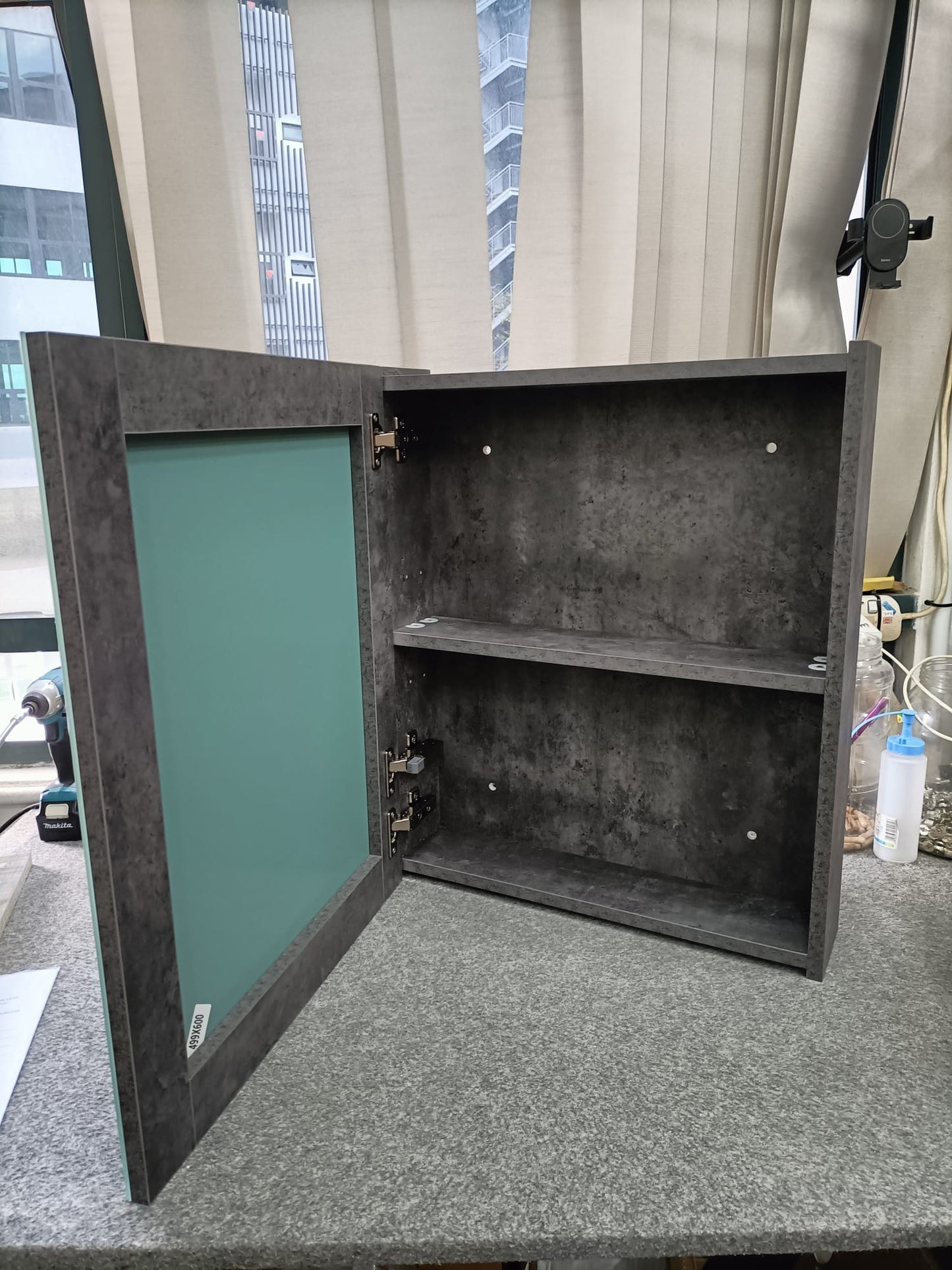 Dusche 2005193MG 50cm Mirror Cabinet (Marble Grey)