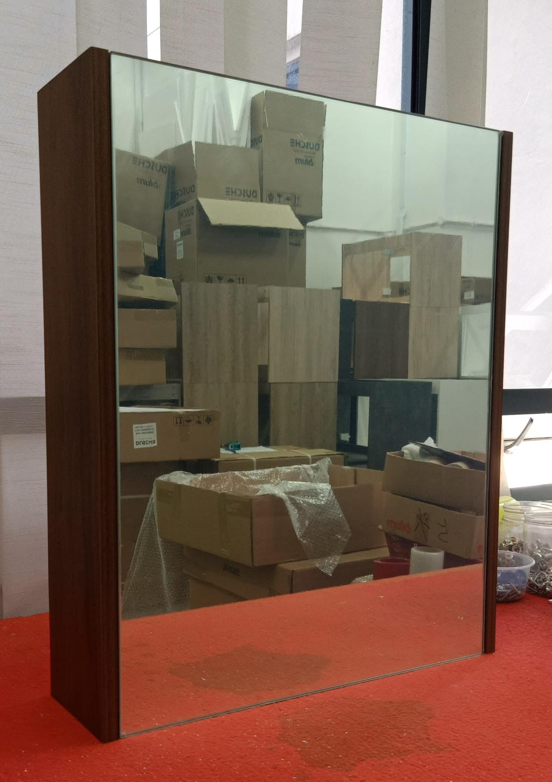 Dusche 2005195BWN 50cm Mirror Cabinet (Brown Walnut)