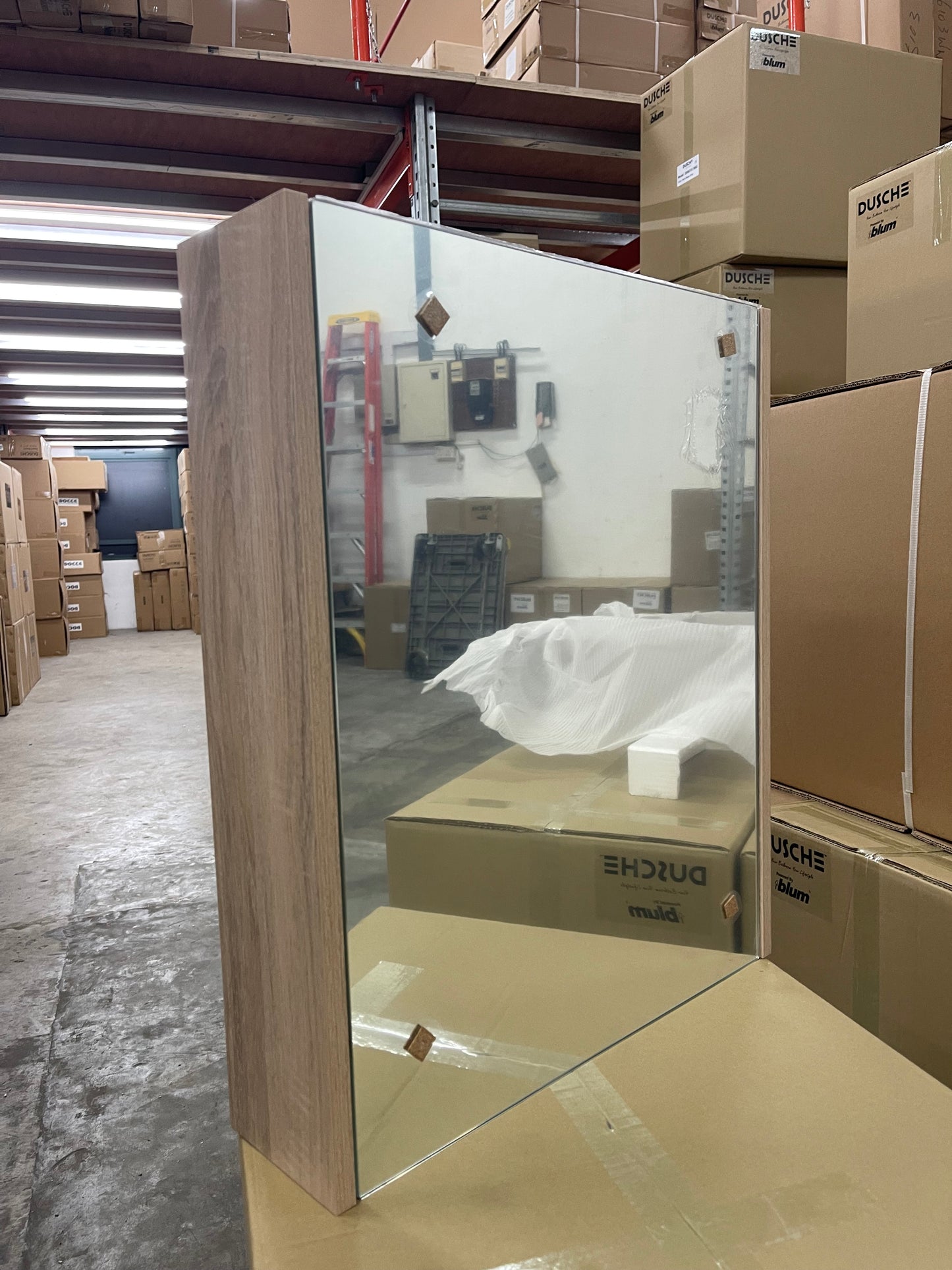 Dusche 2005395WG 50cm Mirror Cabinet (Wood Grain)