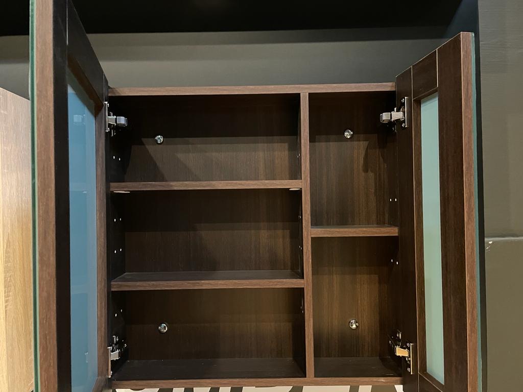 Dusche 2006193BW 60cm Mirror Cabinet (Black Walnut)