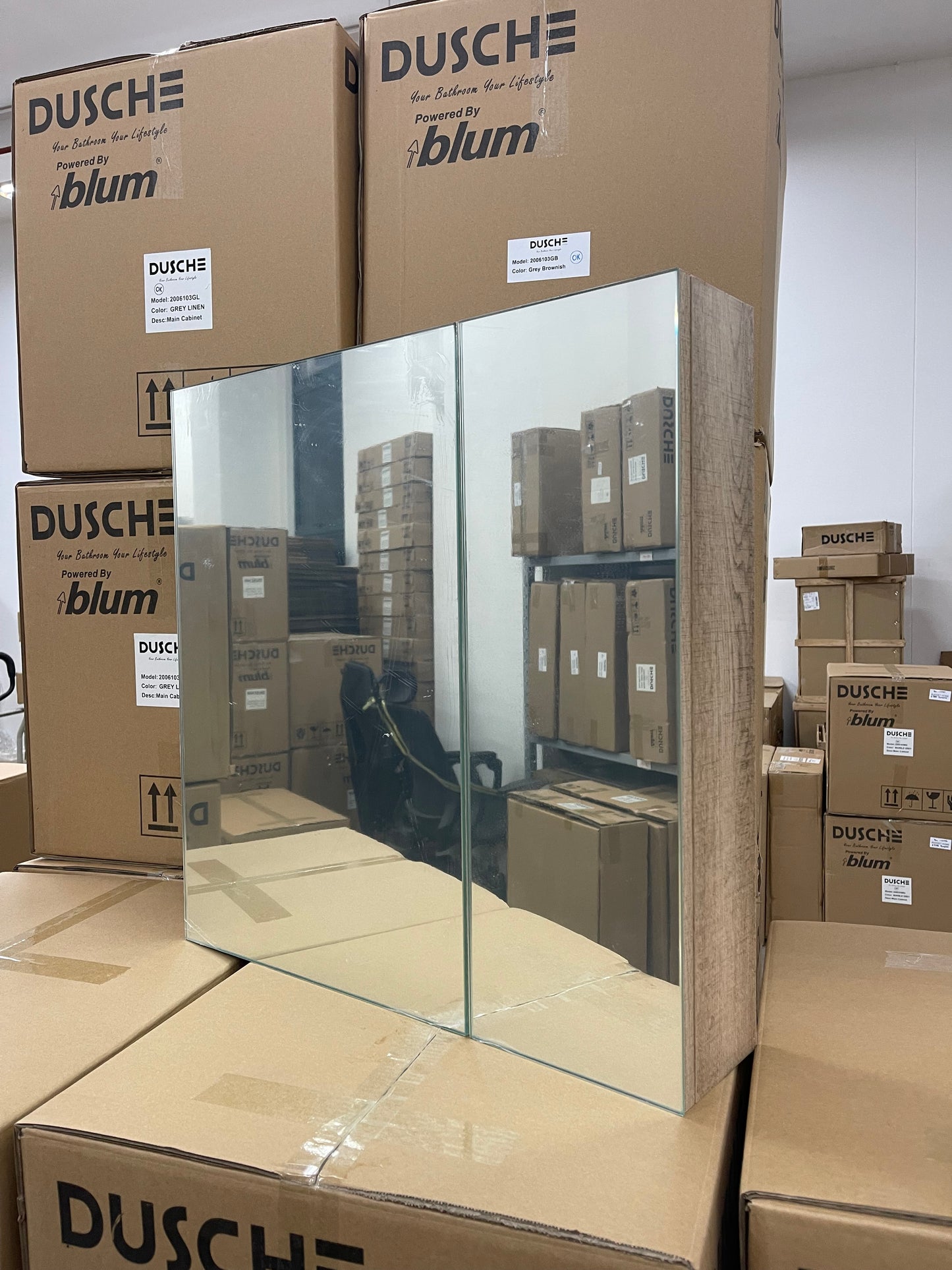 Dusche 2006193GA 60cm Mirror Cabinet (Grey Ashtree)