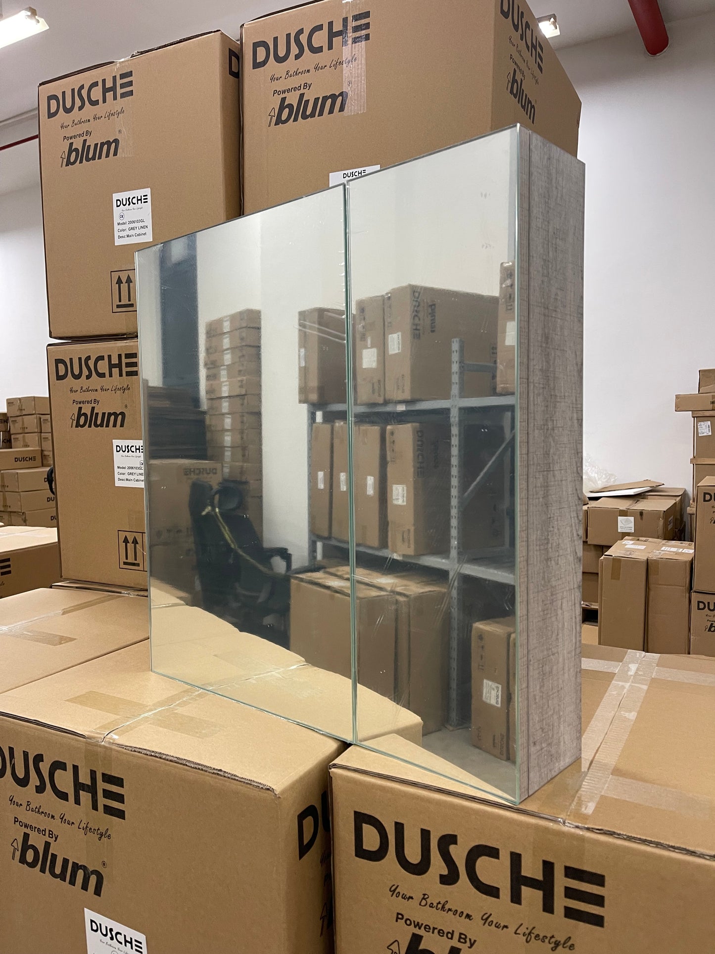 Dusche 2006193GL 60cm Mirror Cabinet (Grey Liner)