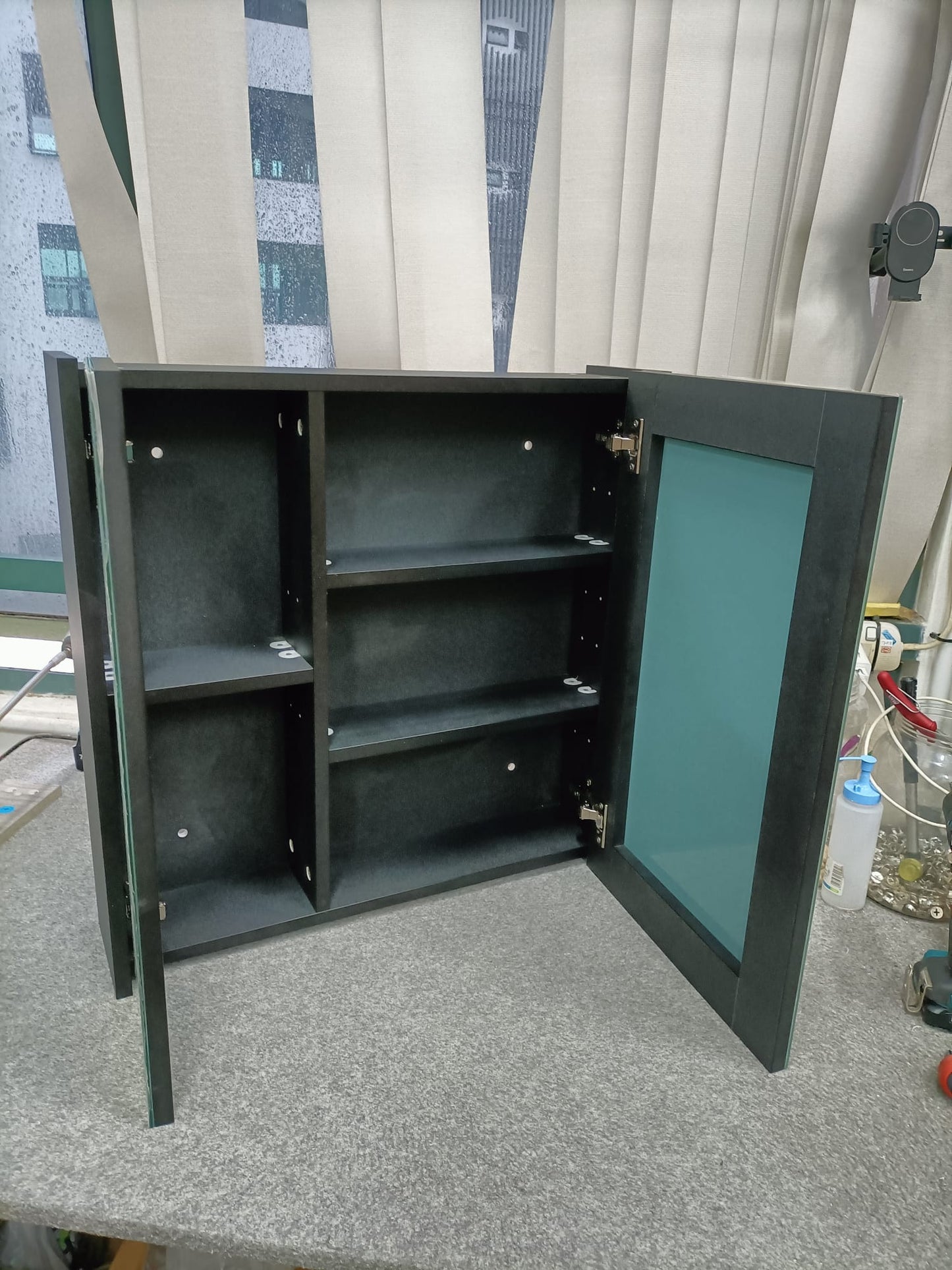 Dusche 2006195MB 60cm Mirror Cabinet (Matt Black)