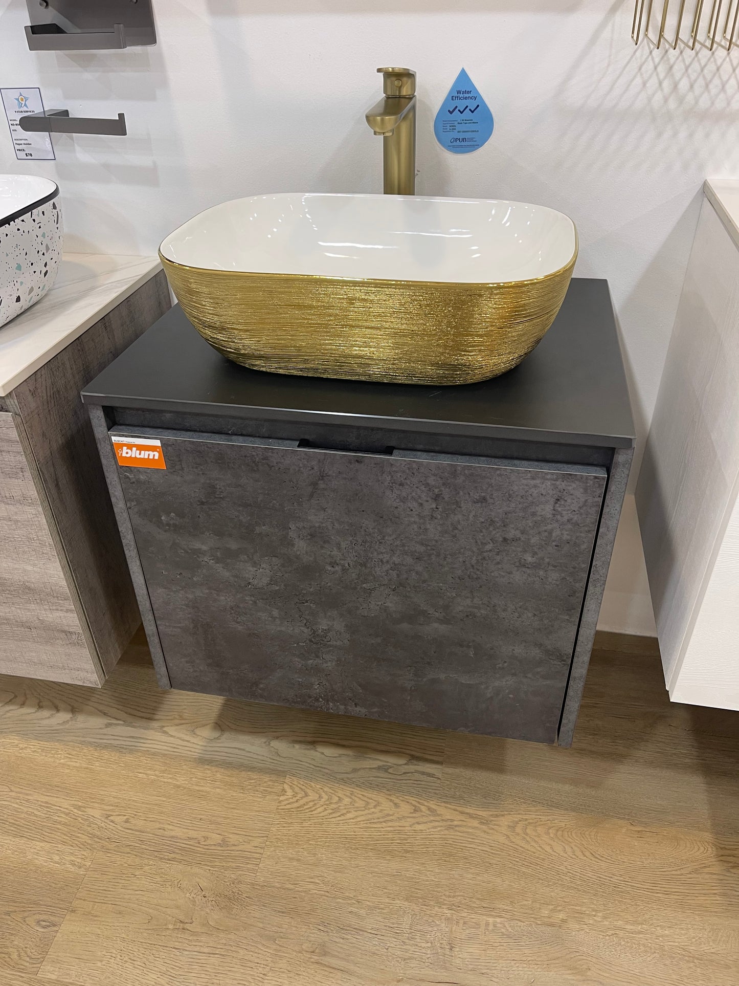 Dusche 2006203MG 60cm Basin Cabinet - Drawer (Marble Grey)