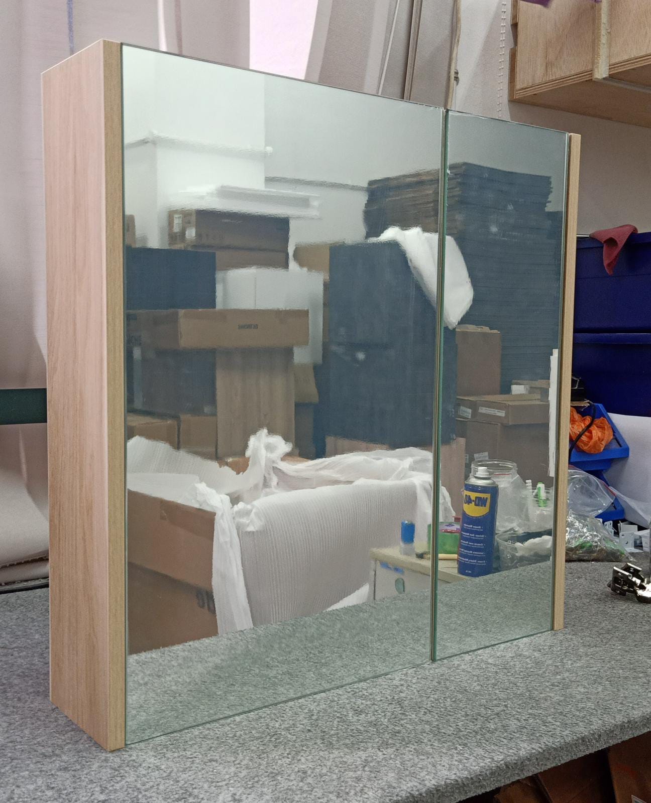 Dusche 2006395LWD 60cm Mirror Cabinet (Light Wood)