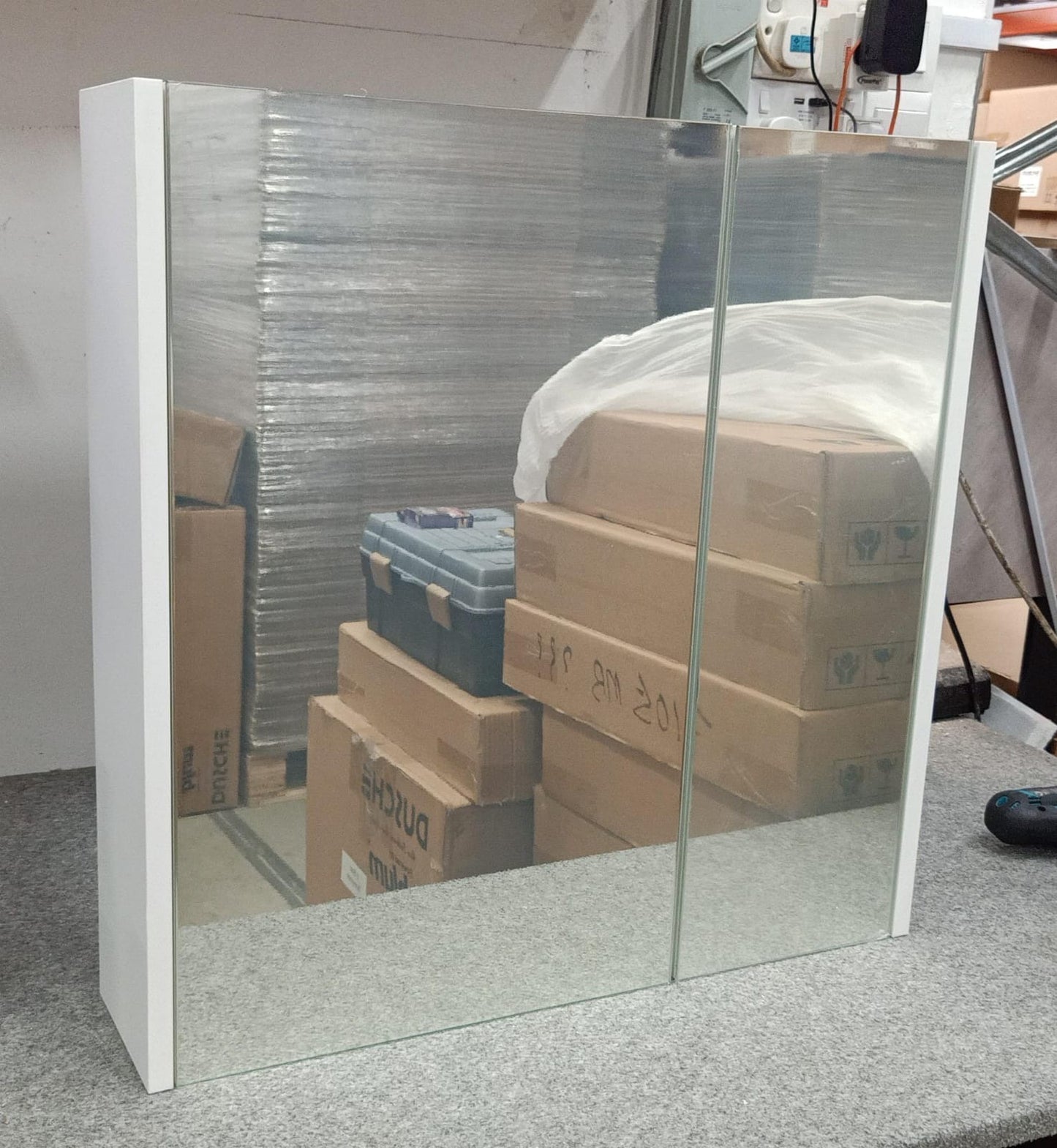 Dusche 2006395MW 60cm Mirror Cabinet (Matt White)