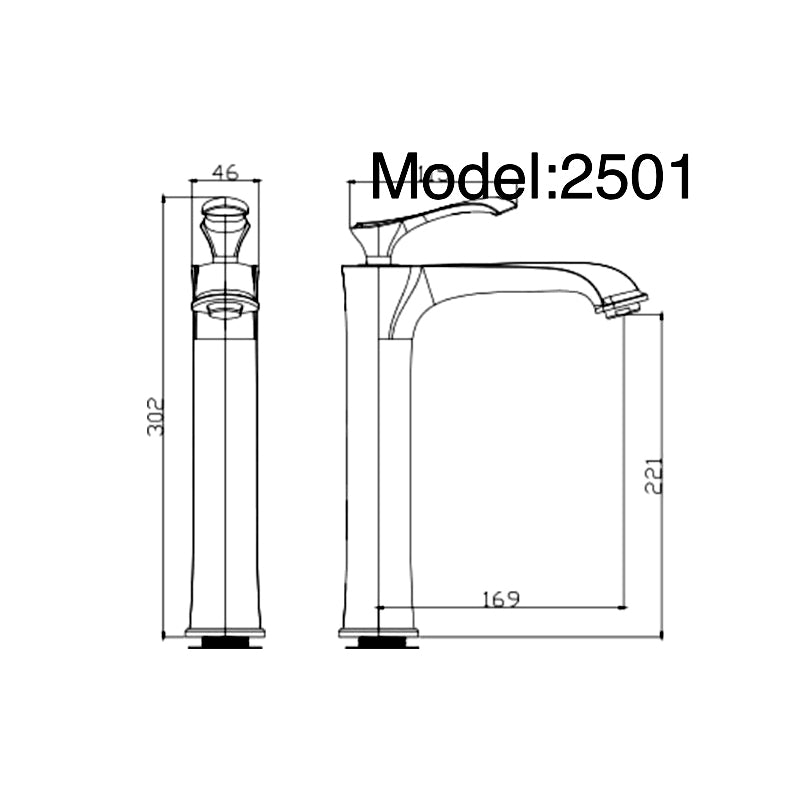 AALTO 2501G TALL MIXER TAP