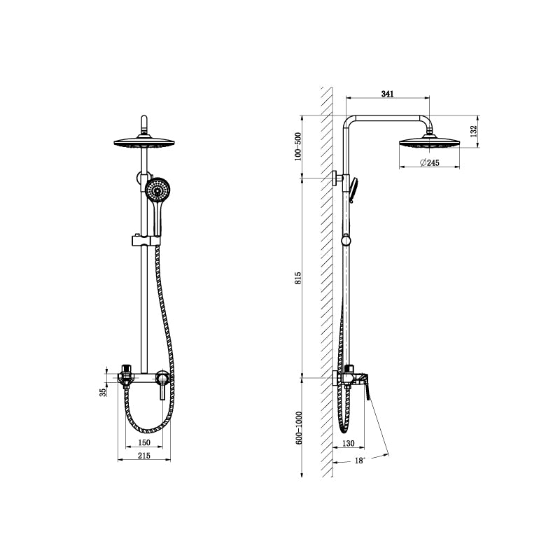 AALTO 2806B RAINSHOWER SET