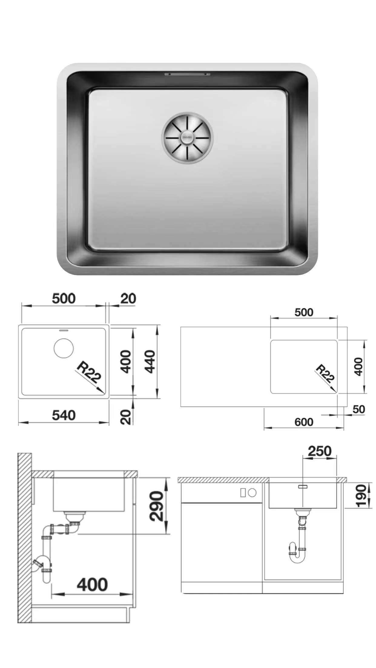 Blanco Andano SUS304 Undermount Sinks