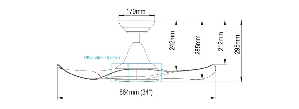 EFENZ Matte Titanium With Light Downrod Design Ceiling Fan