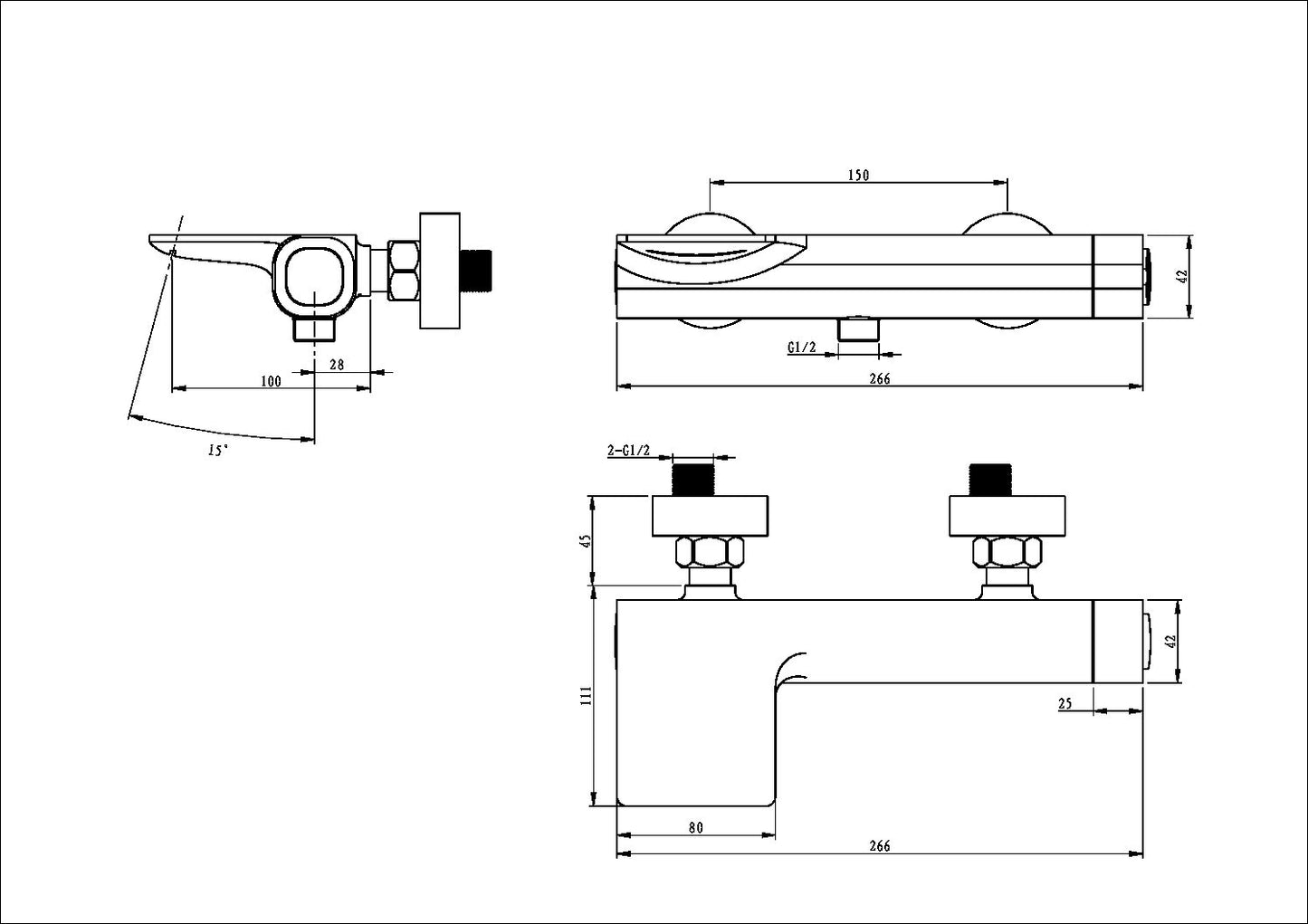 AALTO 3506B BATH & SHOWER MIXER