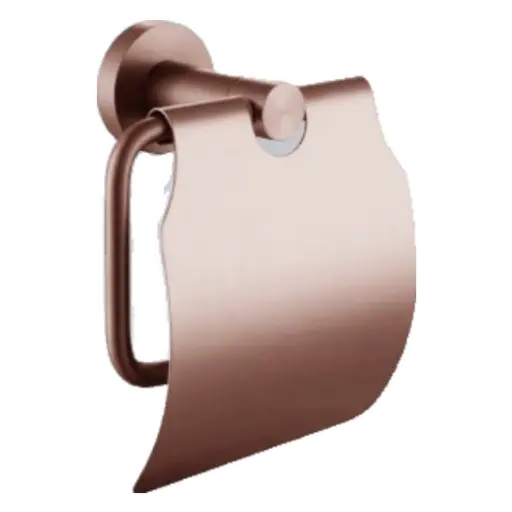 Vera Matte Rose Gold Paper Holder With Cover