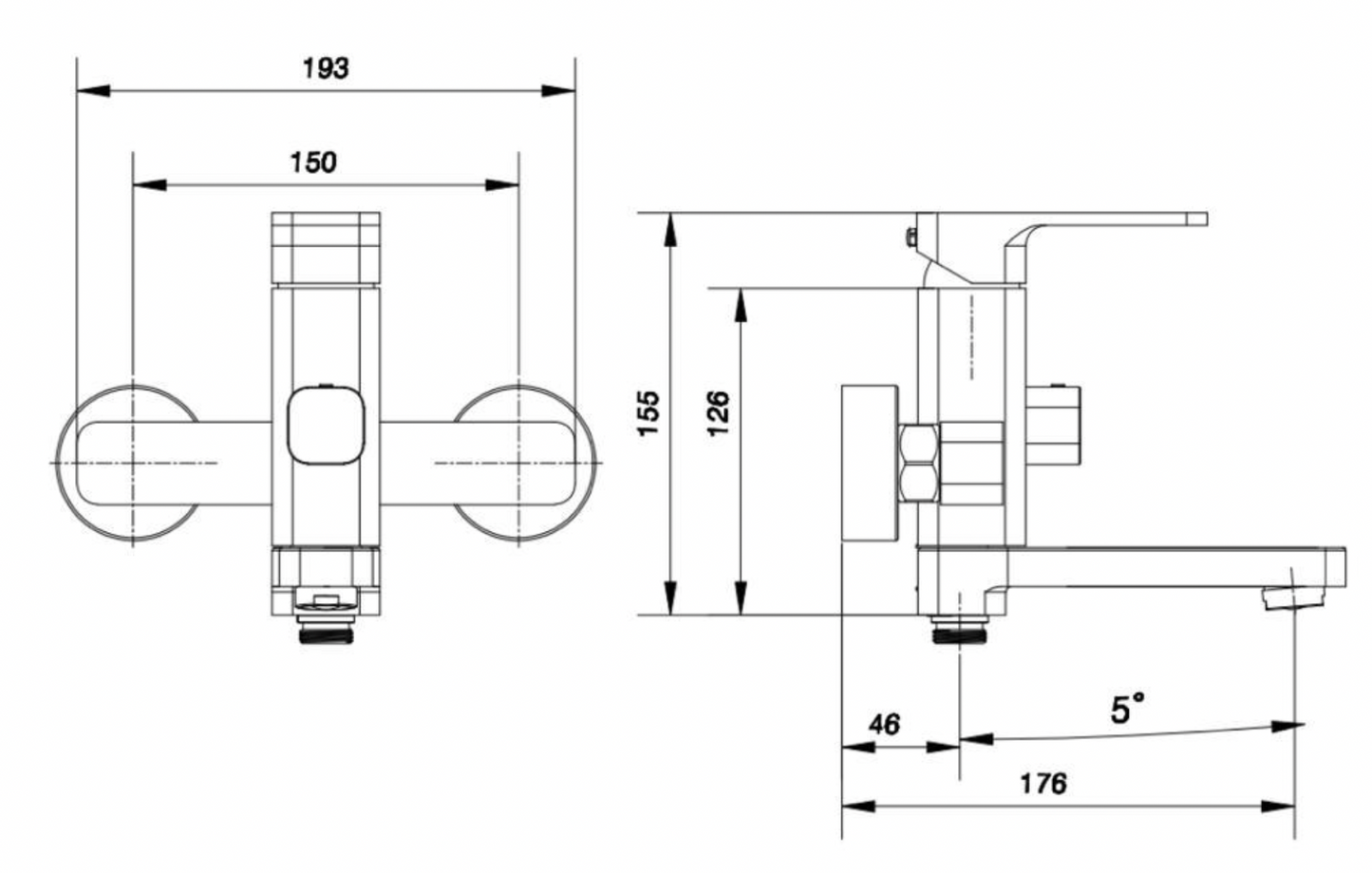 AALTO 4004 BATH-SHOWER MIXER