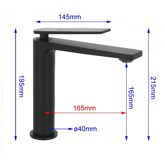 Fidelis FT-8291-BK Mixer Tap (Black)