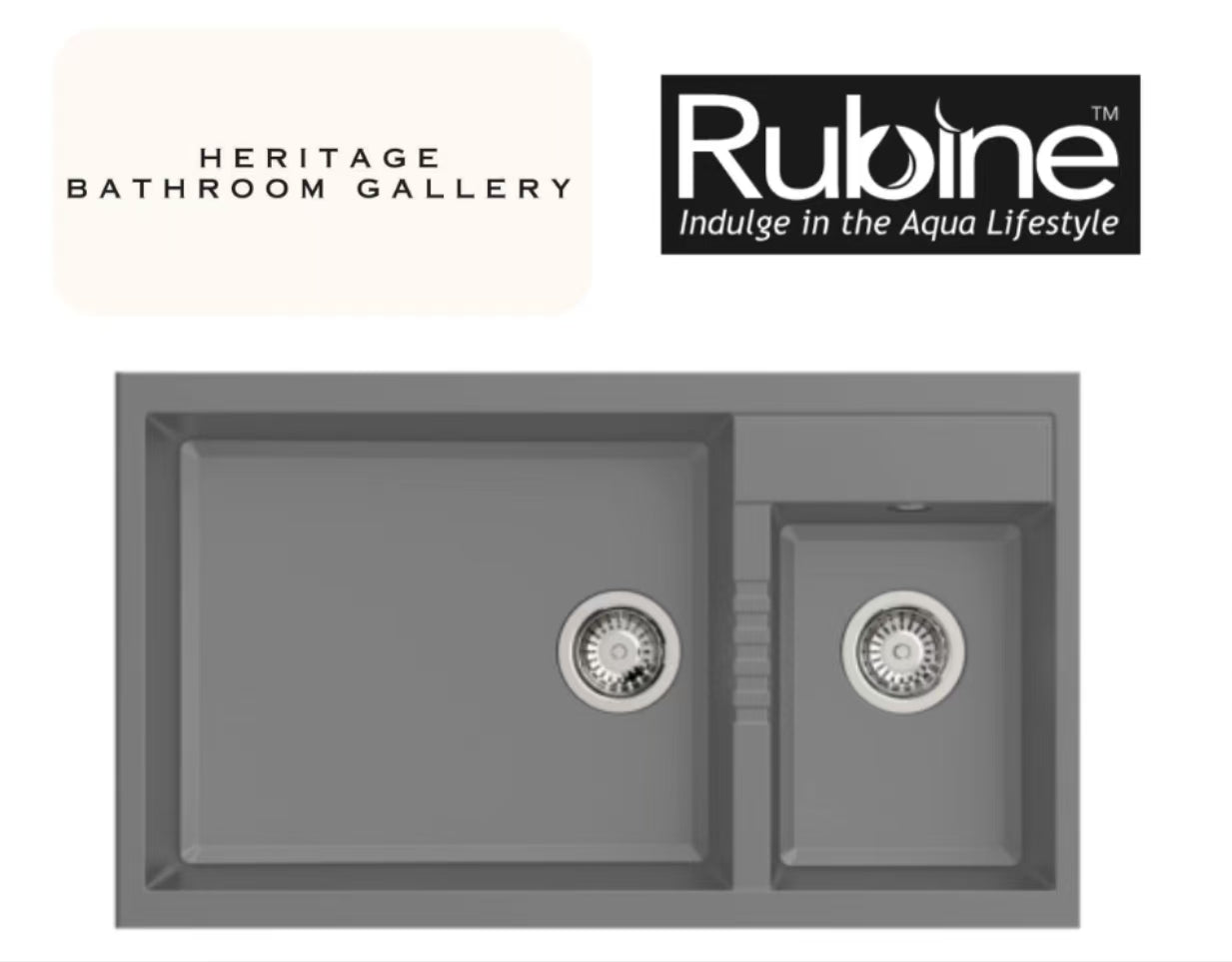 Rubine MEQ 860-86L (86CM) Top Mount Kitchen Sink