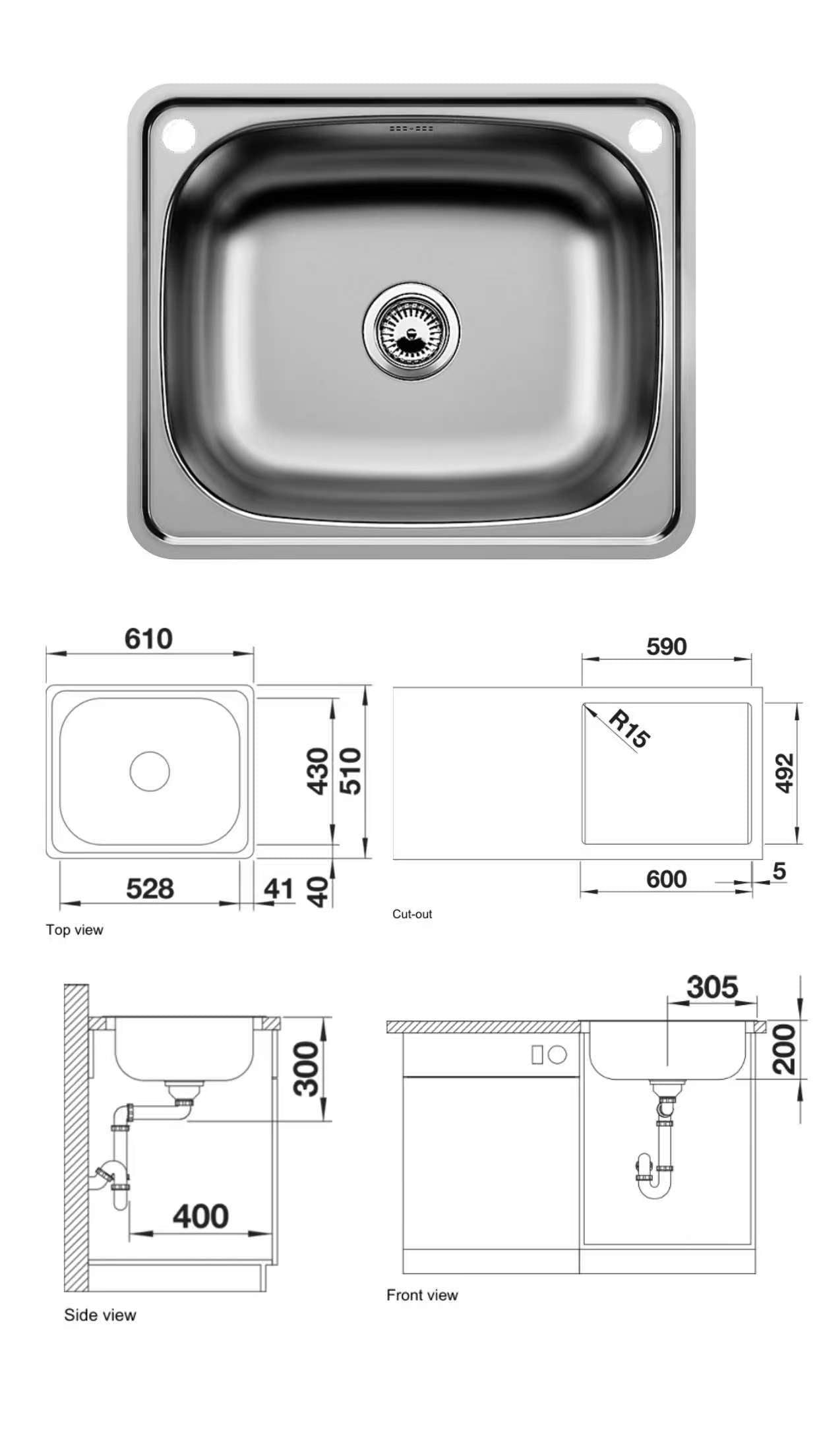 Blanco Plenta 6 SUS304 Top Mount Kitchen Sink
