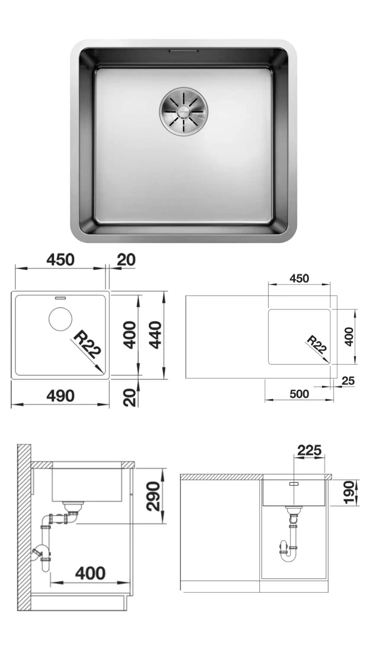 Blanco Andano SUS304 Undermount Sinks