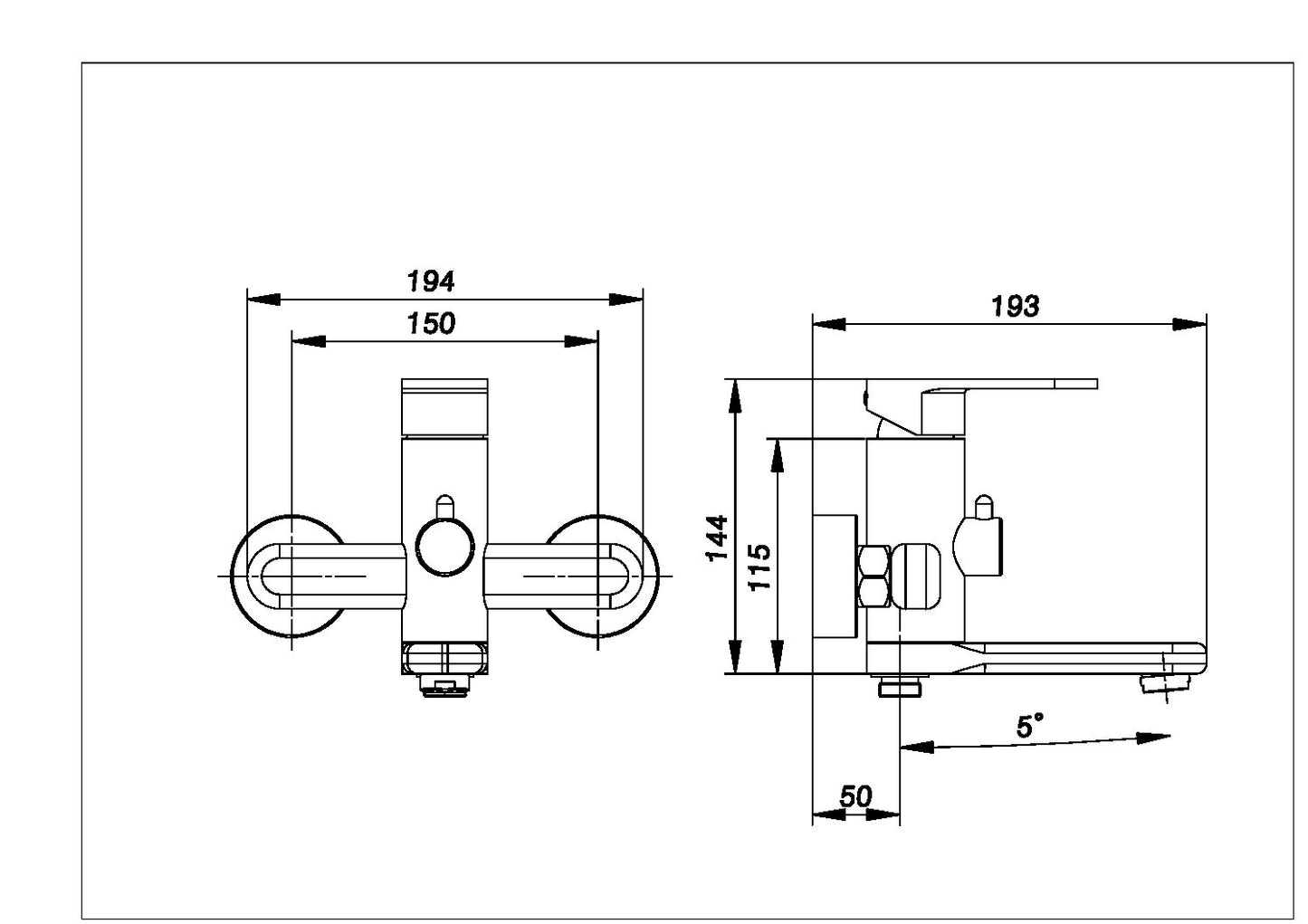 AALTO 5006MRG BATH-SHOWER MIXER