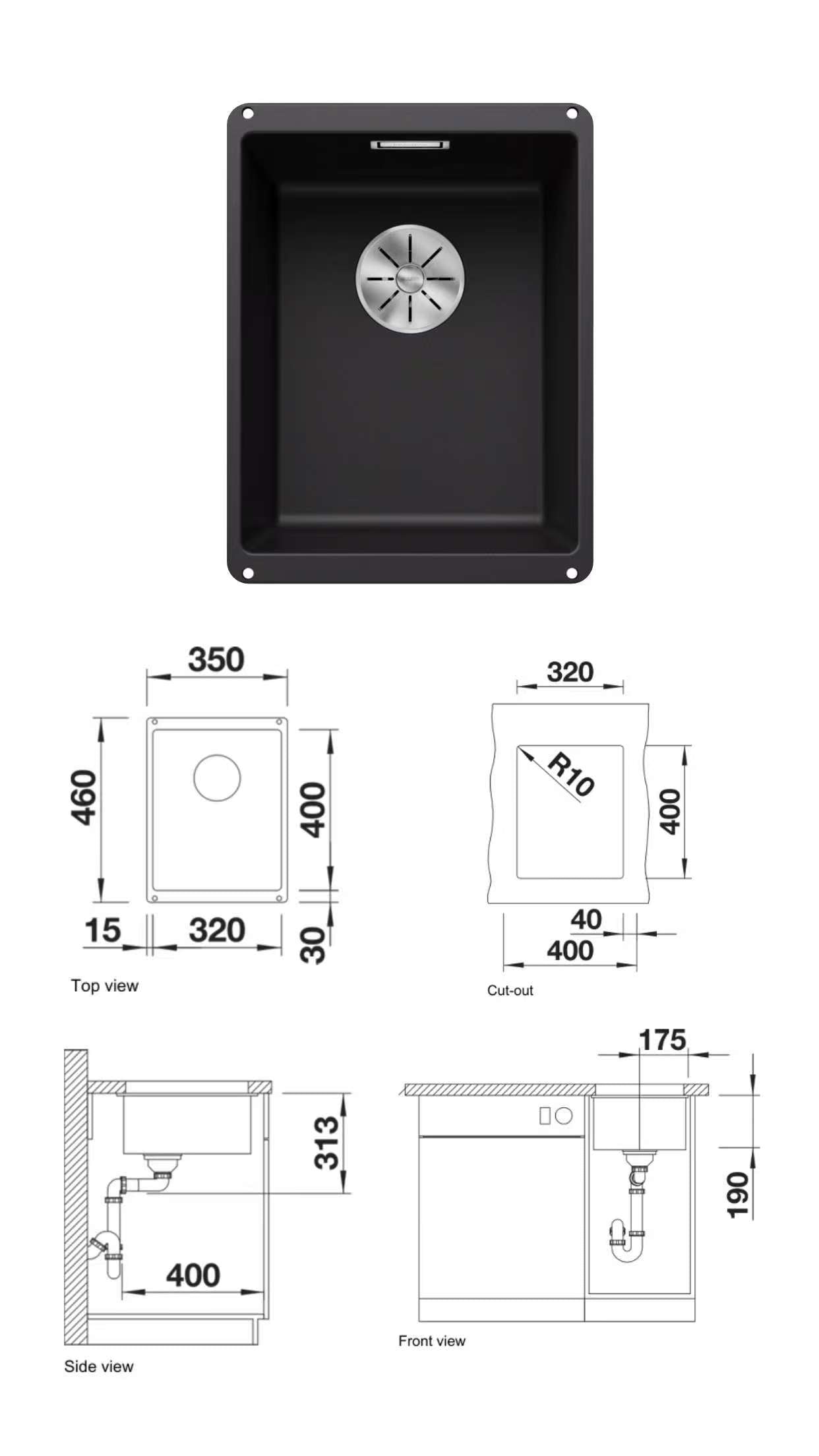Blanco Subline 320-U Undermount Kitchen Sink