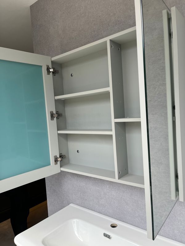Dusche 2008195FGY 80cm Mirror Cabinet (Grey)