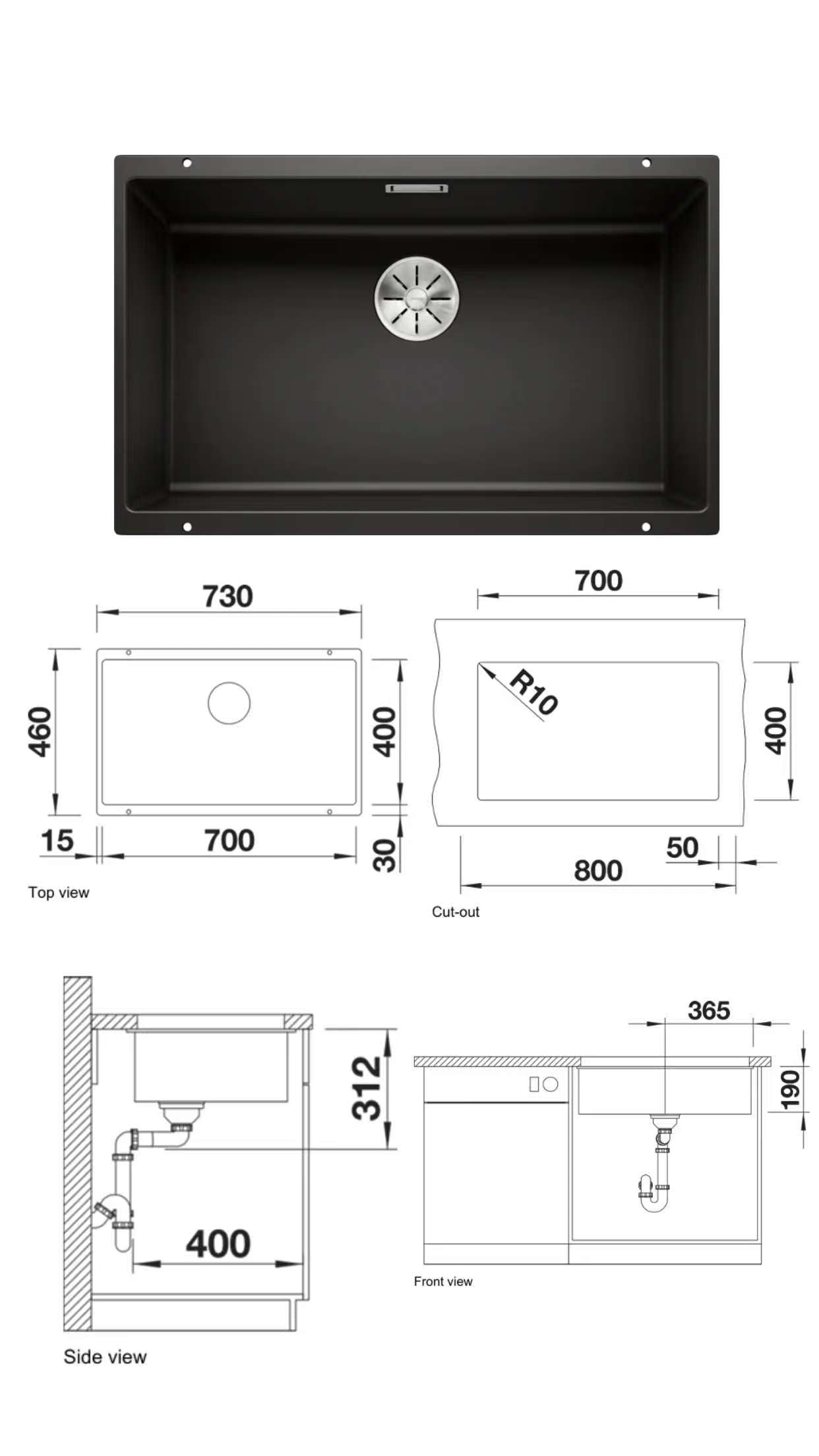 Blanco Subline 700-U Undermount Kitchen Sink