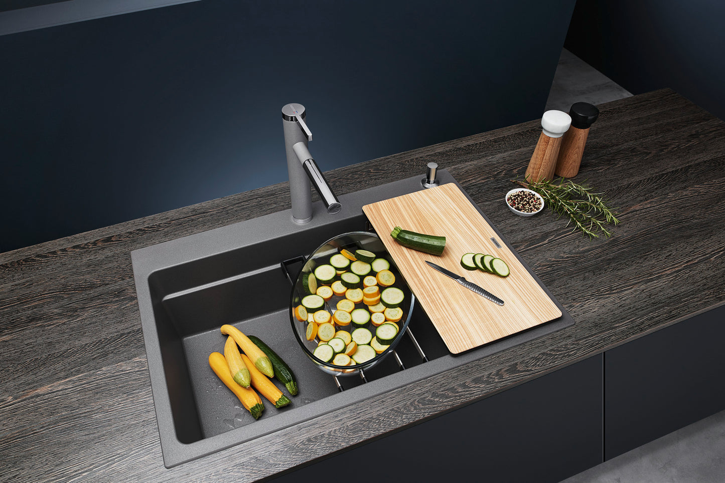Blanco Etagon 8 (Black) Top Mount Kitchen Sink