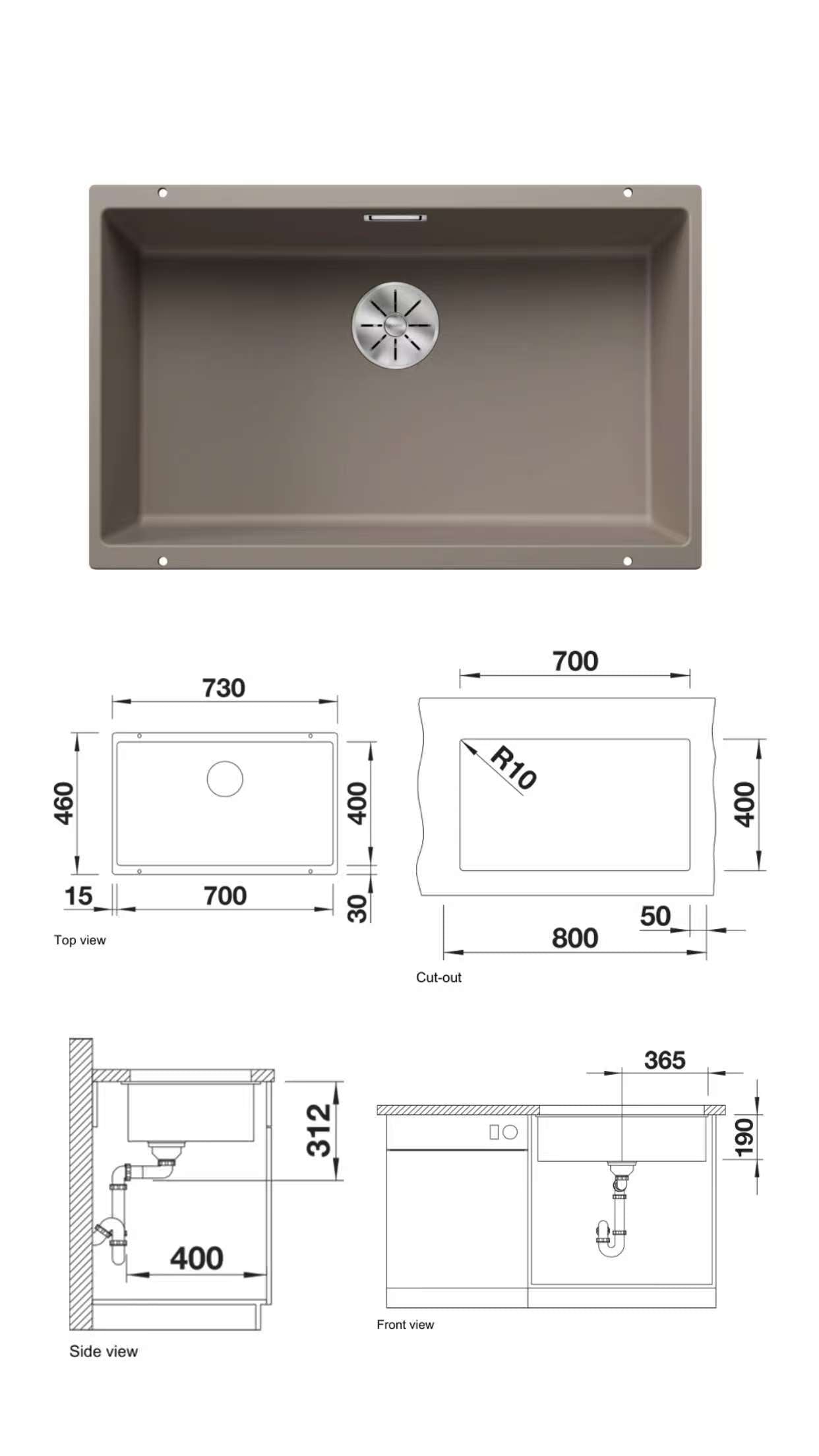 Blanco Subline 700-U Undermount Kitchen Sink