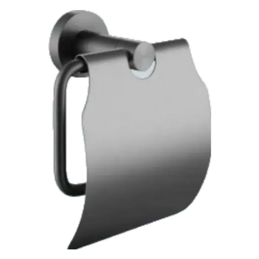 Vera Gun Metal Paper Holder With Cover