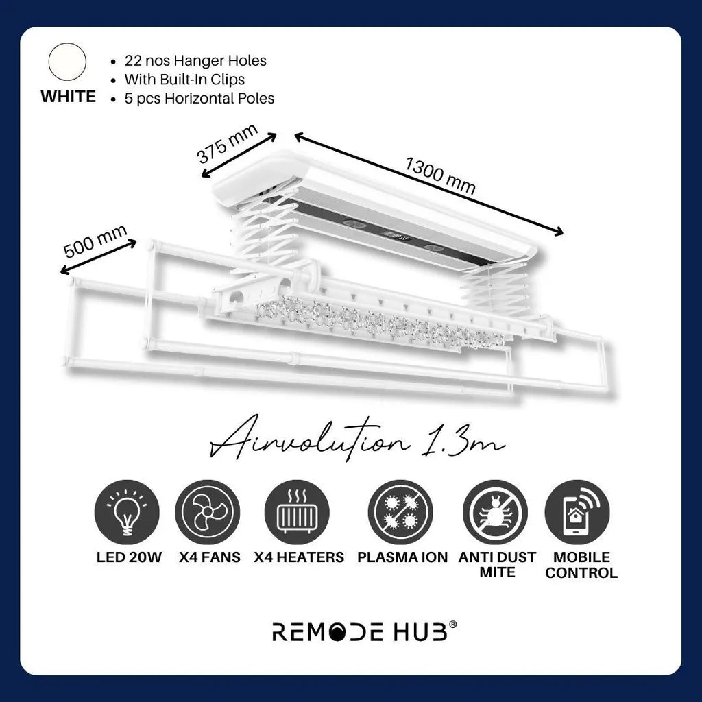 Remode Hub 1.3 Meter Airvolution Premium Automated Laundry System