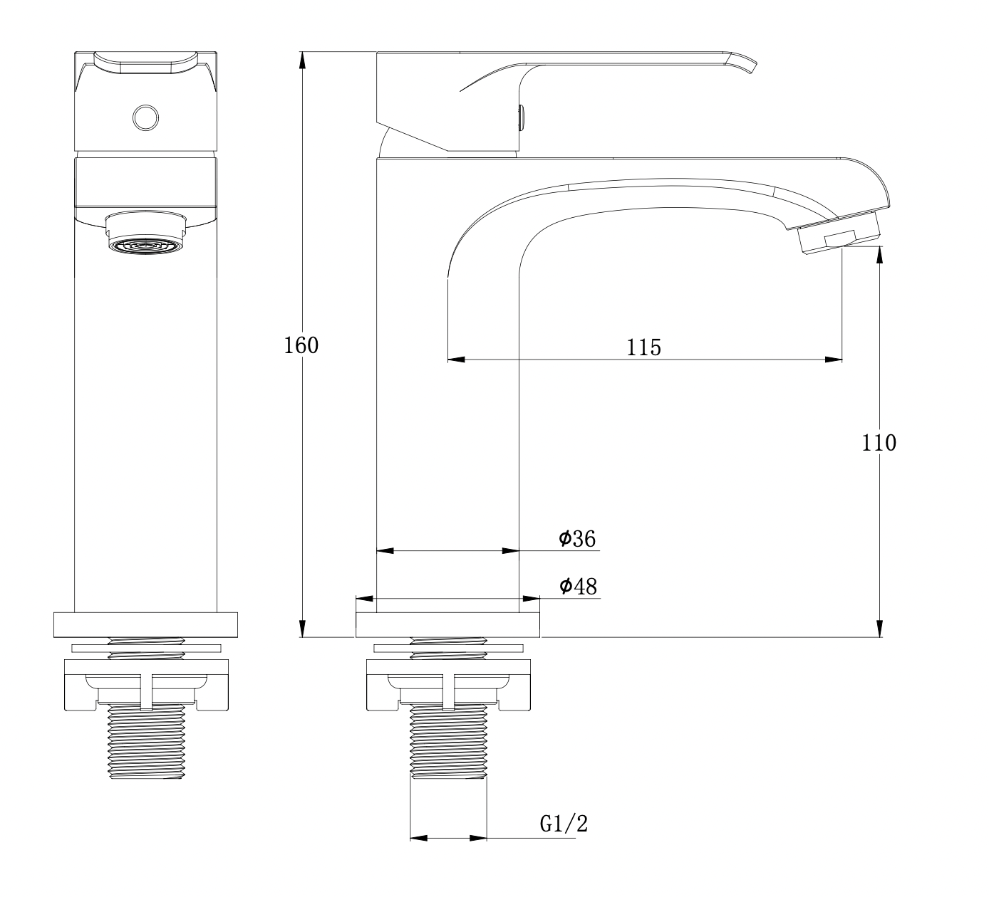 Aalto 7320 Chrome Basin Tap
