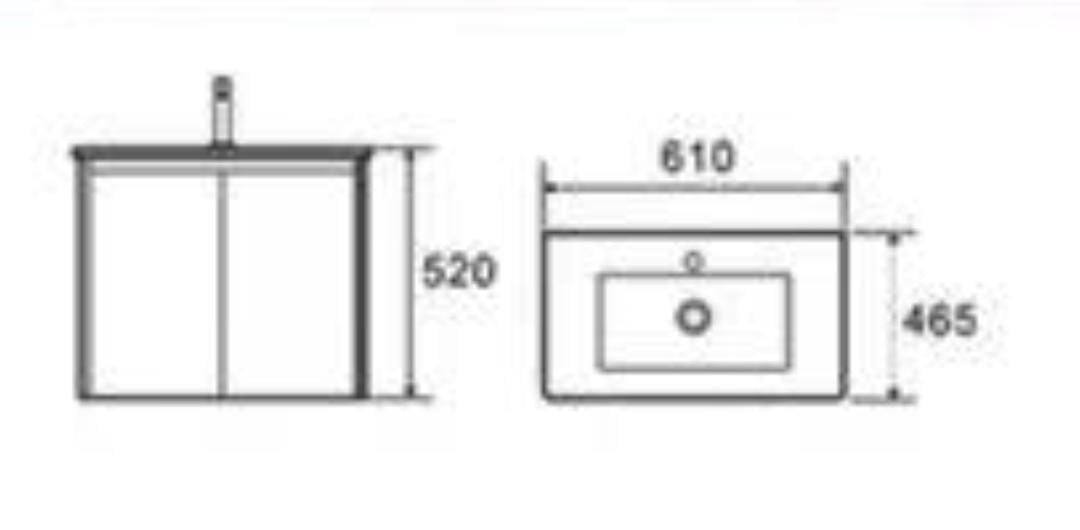 BARON A103 BASIN CABINET (61CM)